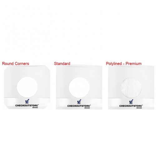 Paper record with hole for - with,